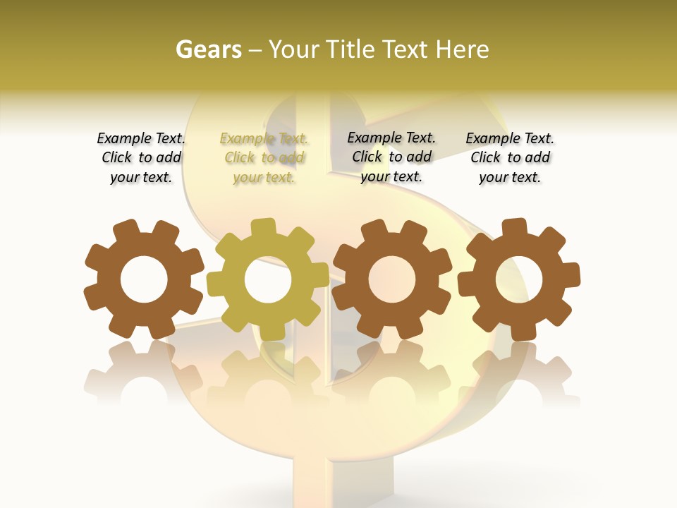 Icon Exchange Gold PowerPoint Template