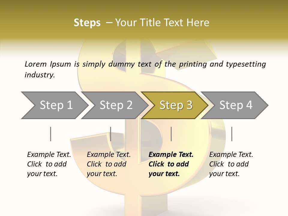 Icon Exchange Gold PowerPoint Template