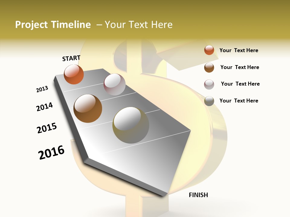 Icon Exchange Gold PowerPoint Template