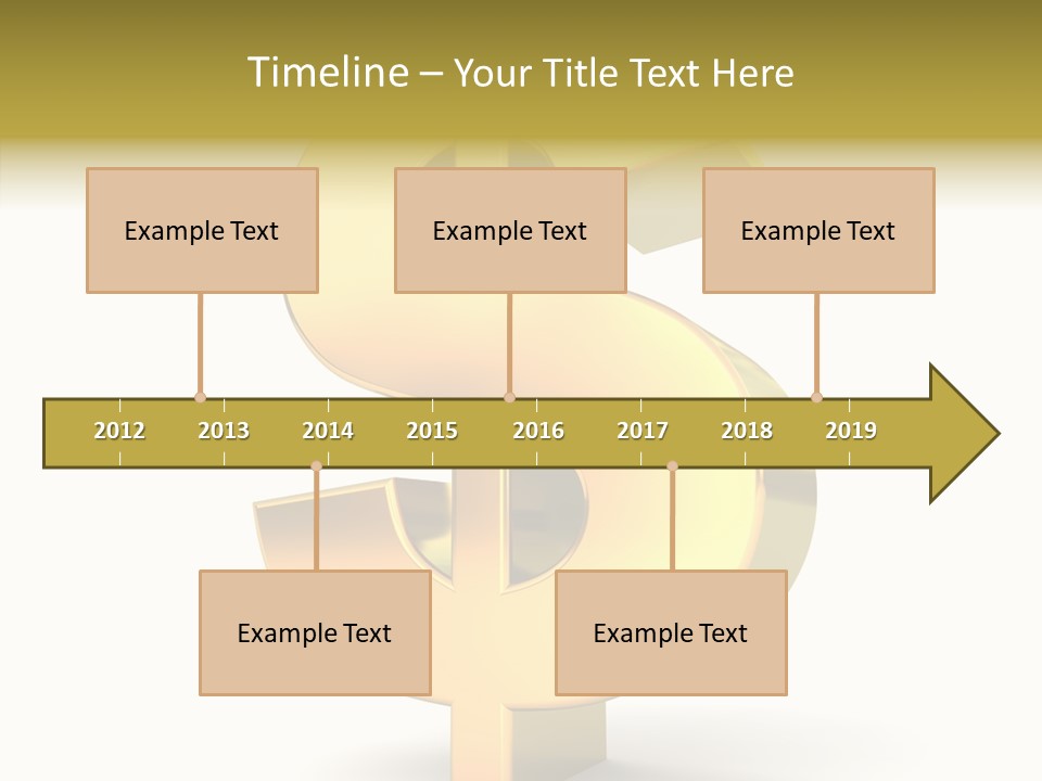 Icon Exchange Gold PowerPoint Template