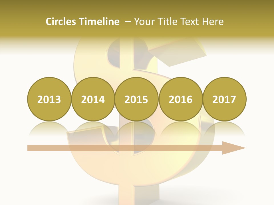 Icon Exchange Gold PowerPoint Template