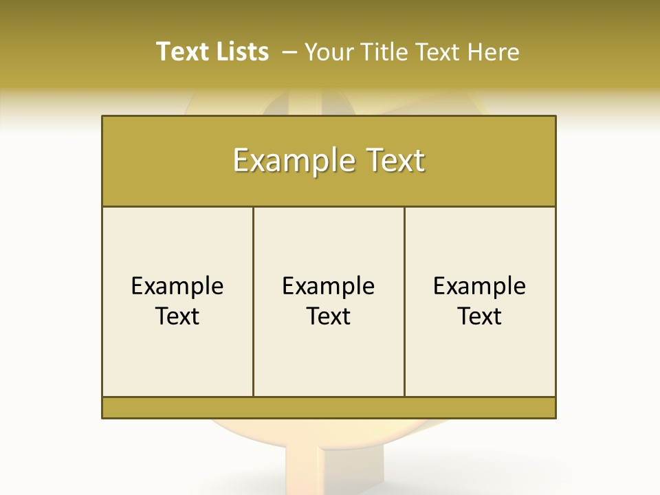Icon Exchange Gold PowerPoint Template