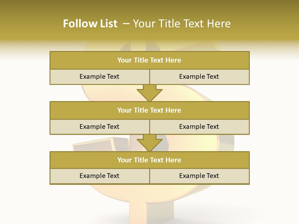 Icon Exchange Gold PowerPoint Template