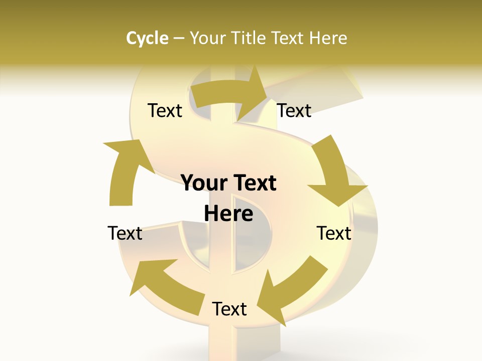 Icon Exchange Gold PowerPoint Template