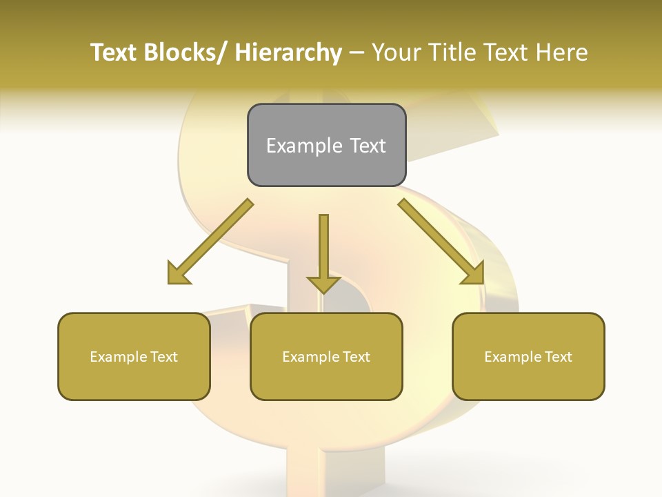 Icon Exchange Gold PowerPoint Template