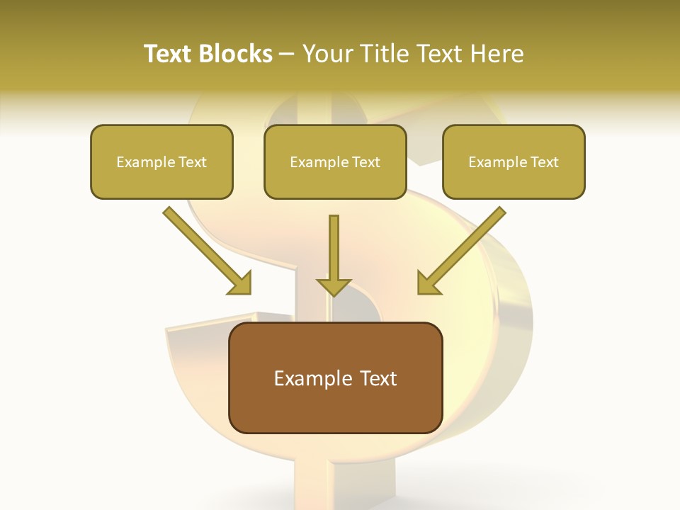Icon Exchange Gold PowerPoint Template
