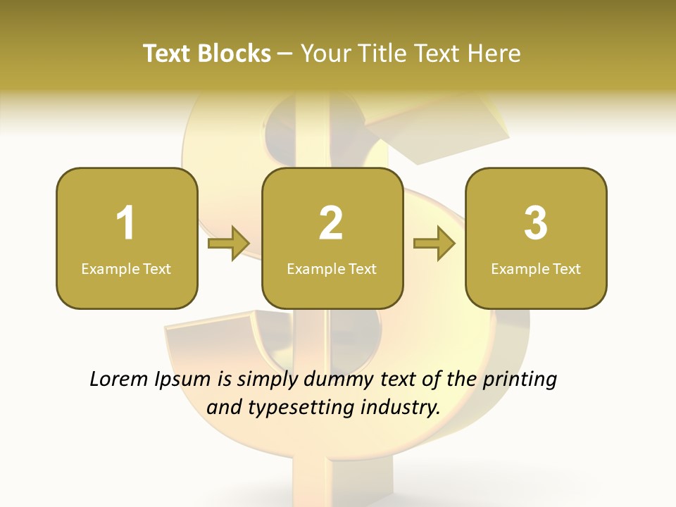 Icon Exchange Gold PowerPoint Template