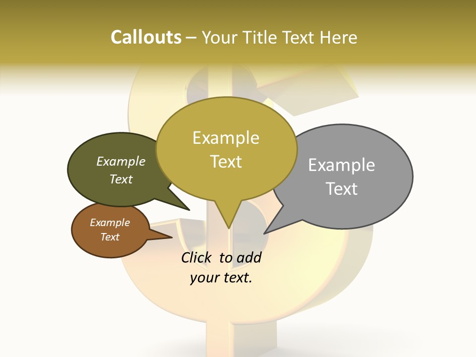 Icon Exchange Gold PowerPoint Template