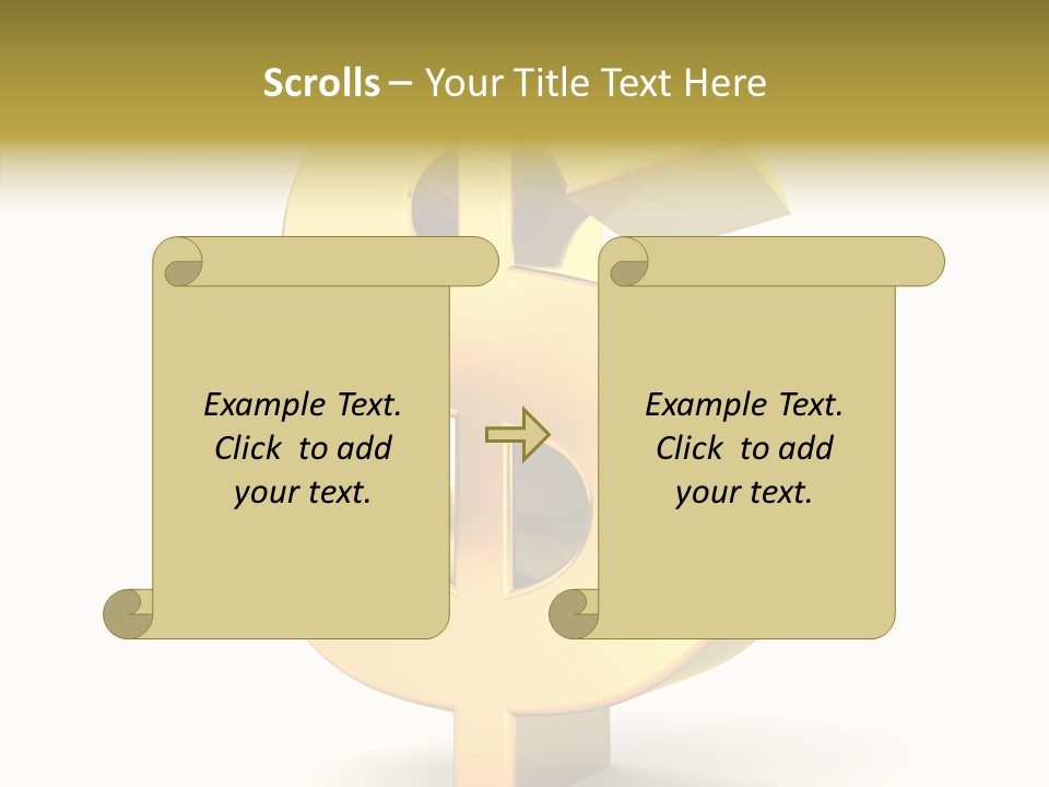 Icon Exchange Gold PowerPoint Template