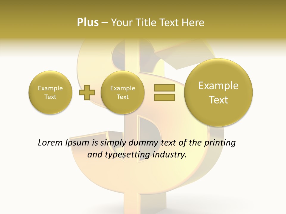 Icon Exchange Gold PowerPoint Template