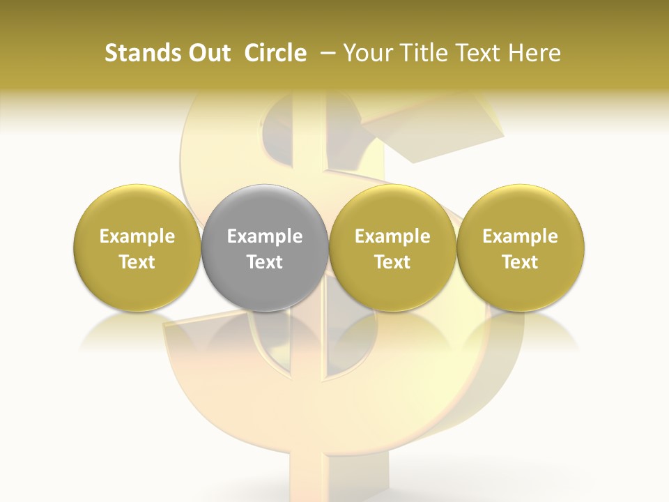 Icon Exchange Gold PowerPoint Template