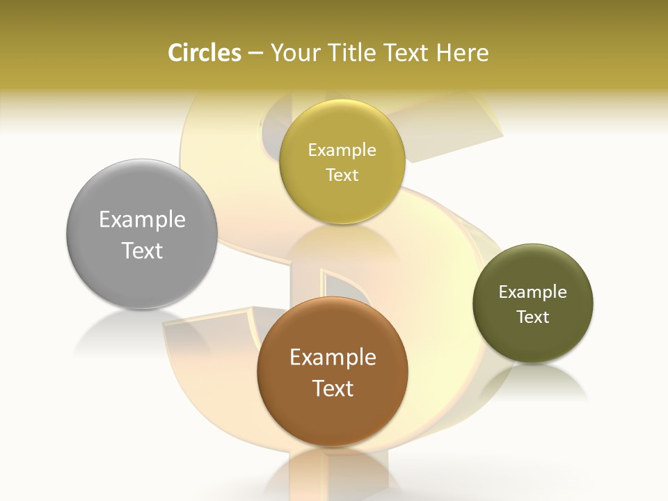 Icon Exchange Gold PowerPoint Template