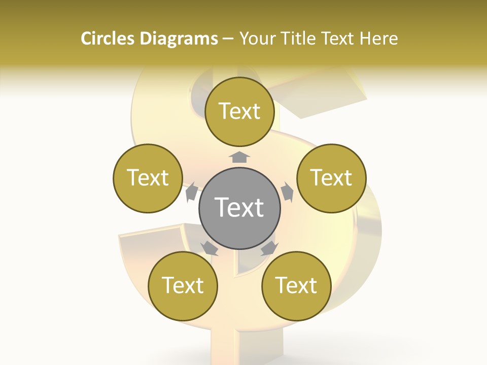 Icon Exchange Gold PowerPoint Template