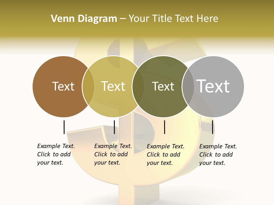 Icon Exchange Gold PowerPoint Template