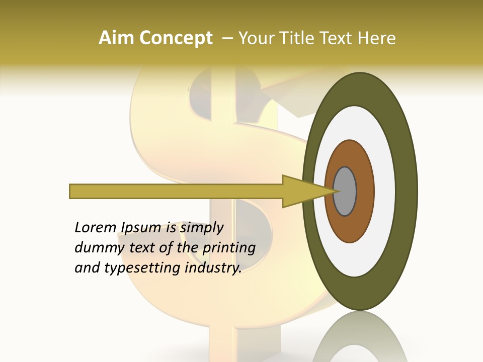 Icon Exchange Gold PowerPoint Template