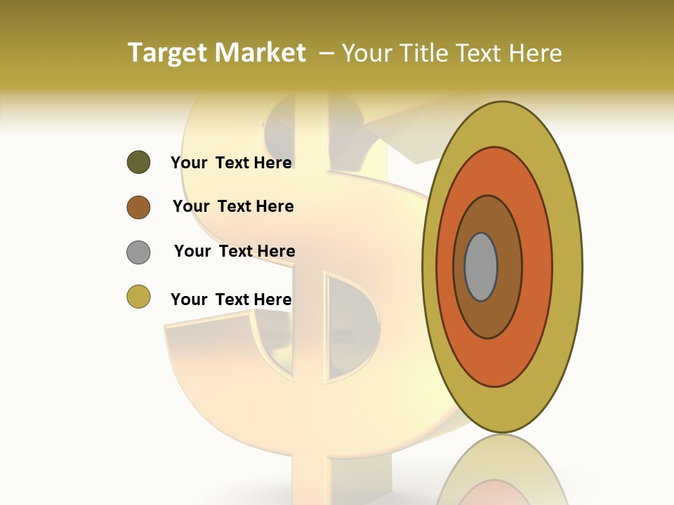 Icon Exchange Gold PowerPoint Template