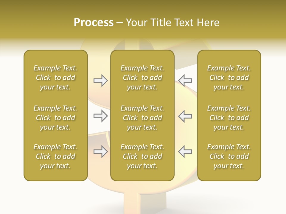Icon Exchange Gold PowerPoint Template