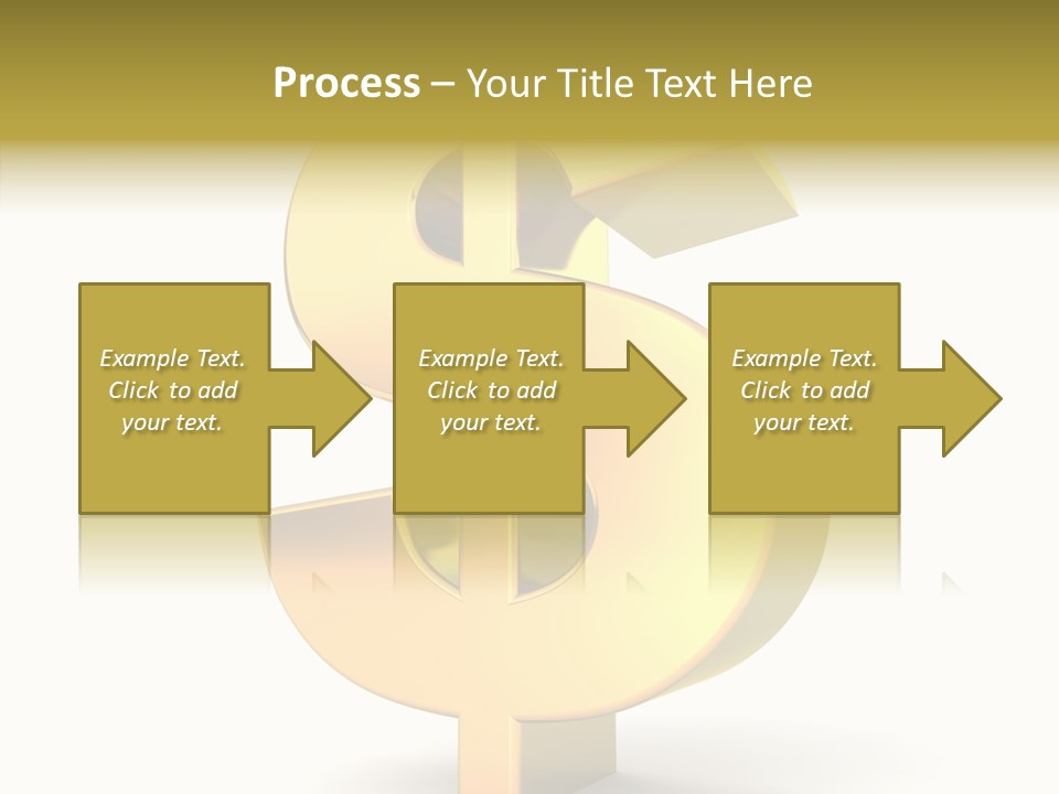Icon Exchange Gold PowerPoint Template