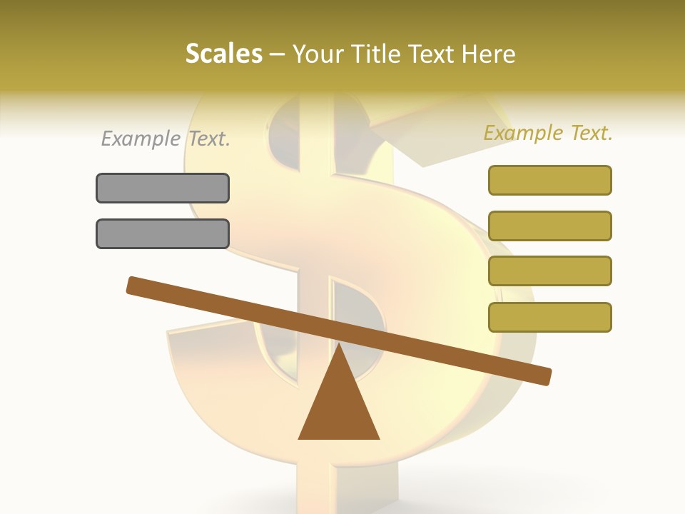 Icon Exchange Gold PowerPoint Template