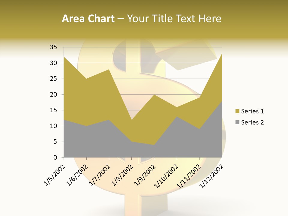 Icon Exchange Gold PowerPoint Template