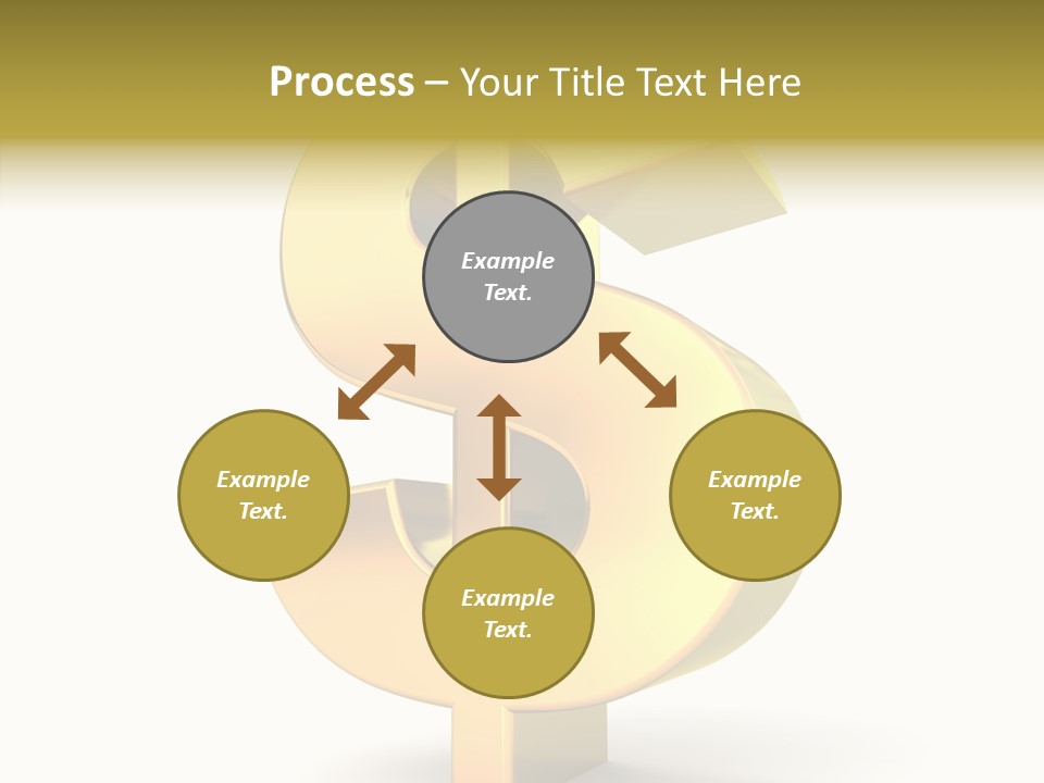 Icon Exchange Gold PowerPoint Template