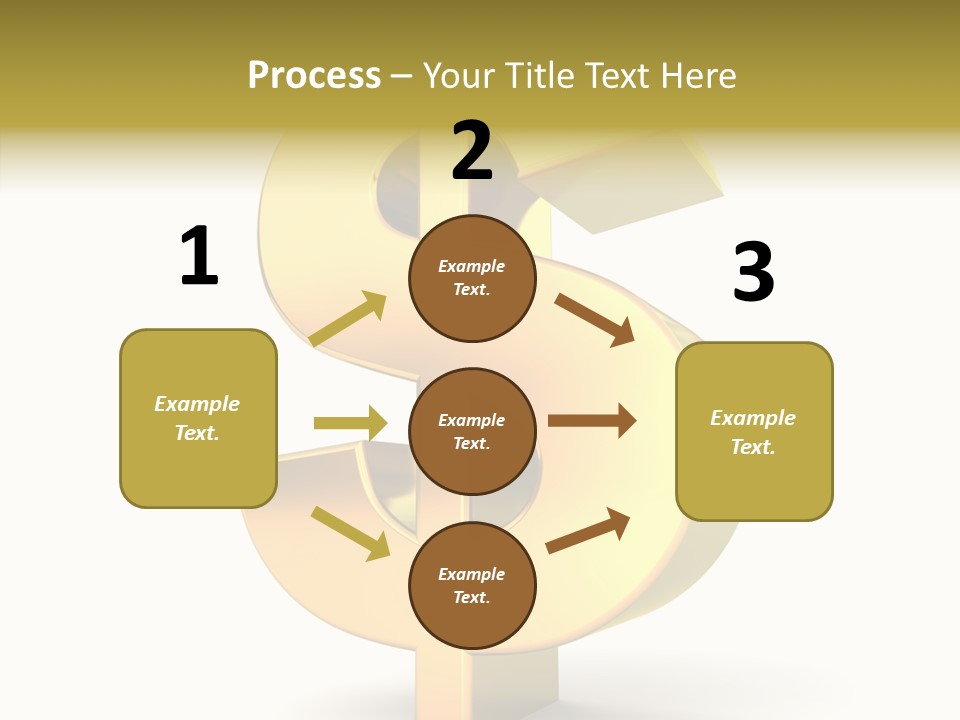Icon Exchange Gold PowerPoint Template