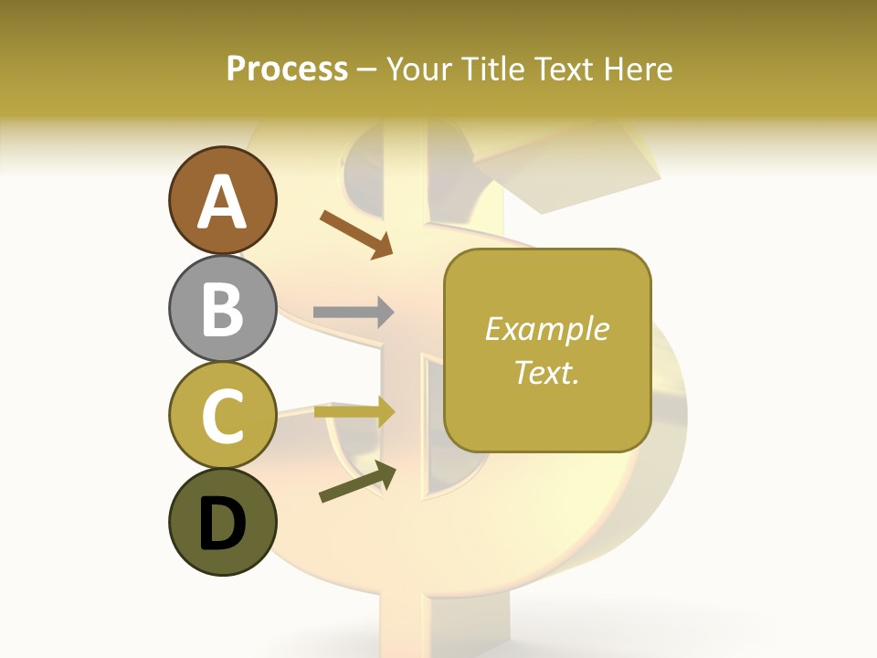 Icon Exchange Gold PowerPoint Template