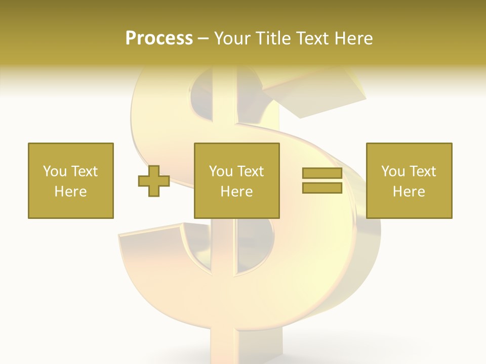 Icon Exchange Gold PowerPoint Template