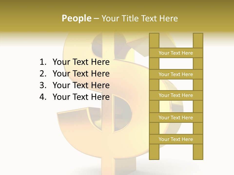 Icon Exchange Gold PowerPoint Template