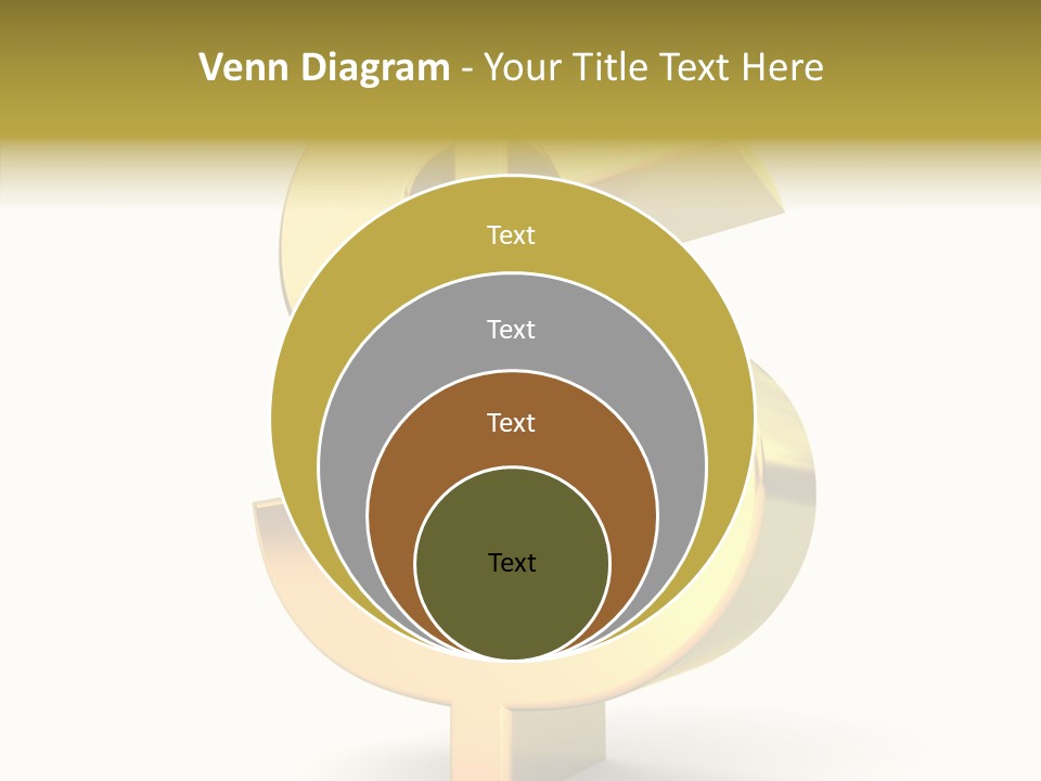 Icon Exchange Gold PowerPoint Template