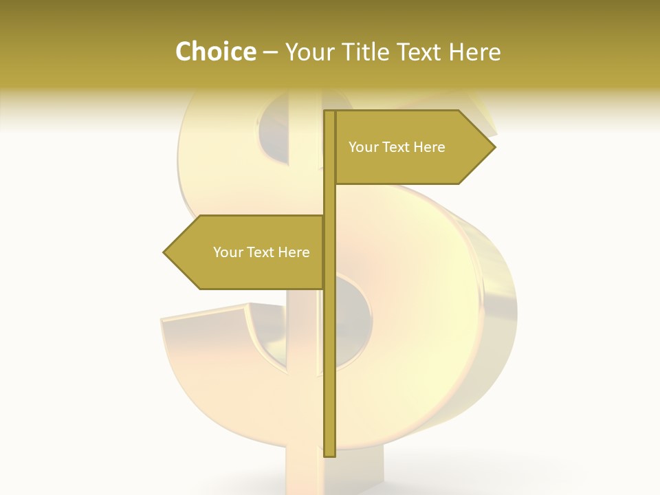 Icon Exchange Gold PowerPoint Template