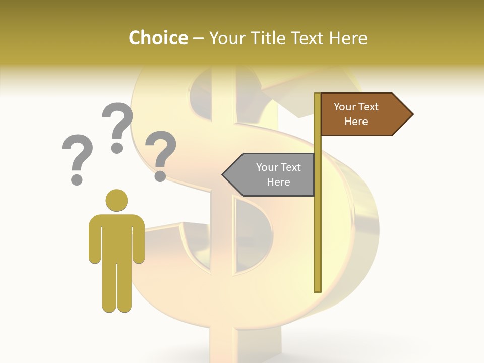 Icon Exchange Gold PowerPoint Template