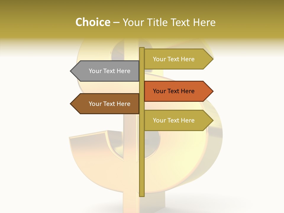 Icon Exchange Gold PowerPoint Template