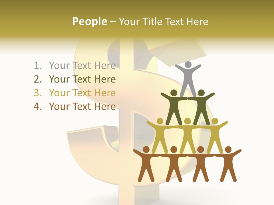 Icon Exchange Gold PowerPoint Template