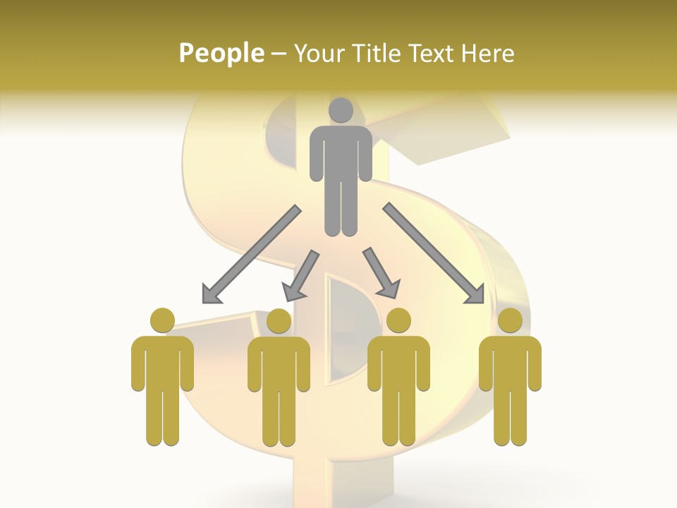 Icon Exchange Gold PowerPoint Template