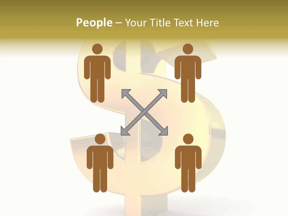 Icon Exchange Gold PowerPoint Template