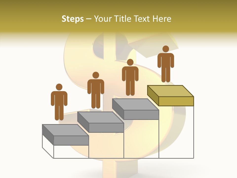 Icon Exchange Gold PowerPoint Template