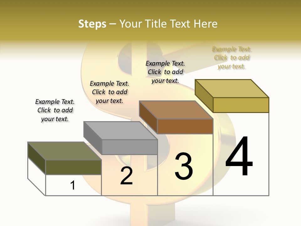 Icon Exchange Gold PowerPoint Template
