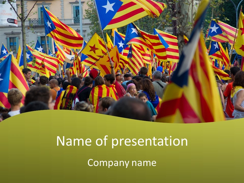 Independentist City Estelada PowerPoint Template