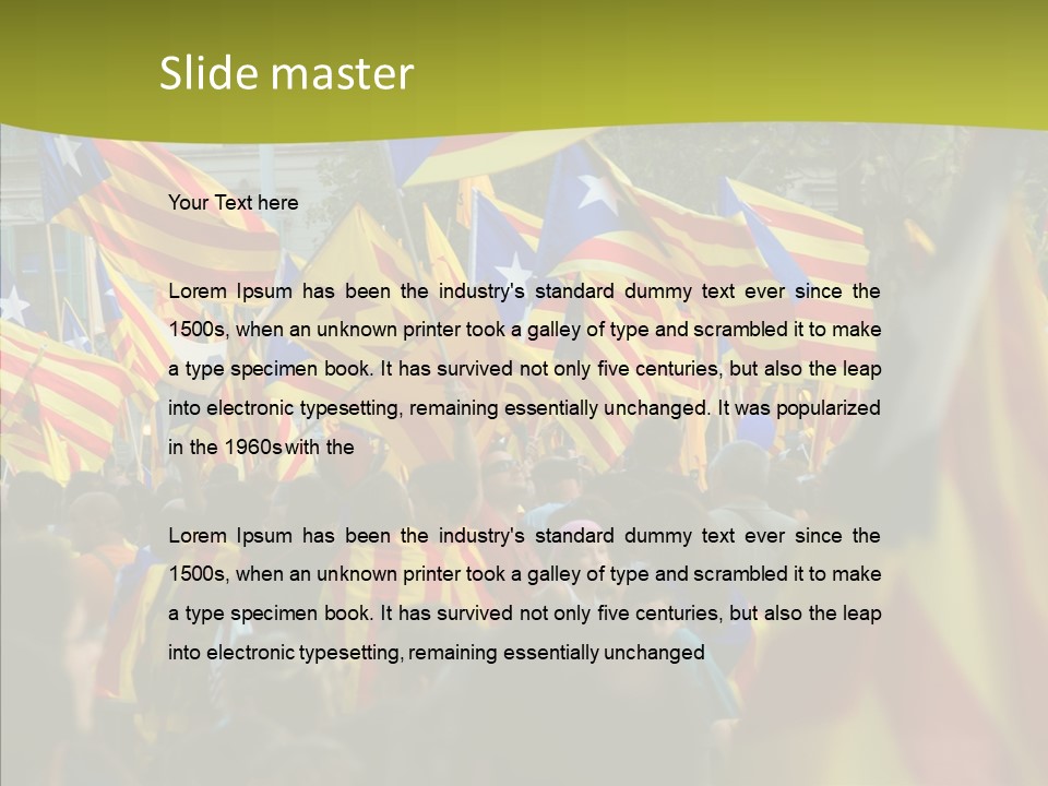 Independentist City Estelada PowerPoint Template