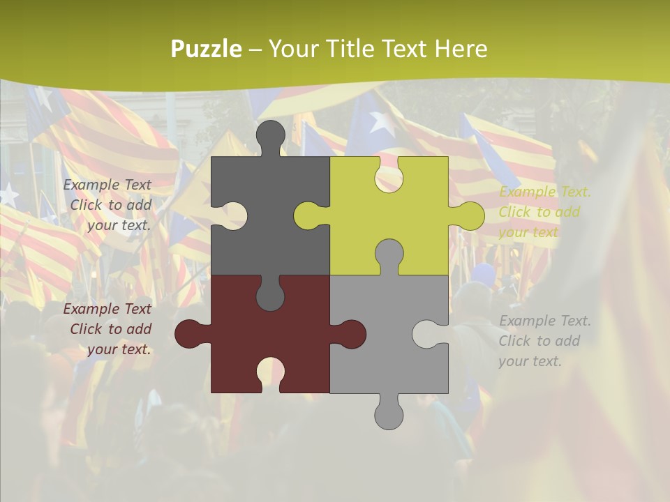 Independentist City Estelada PowerPoint Template