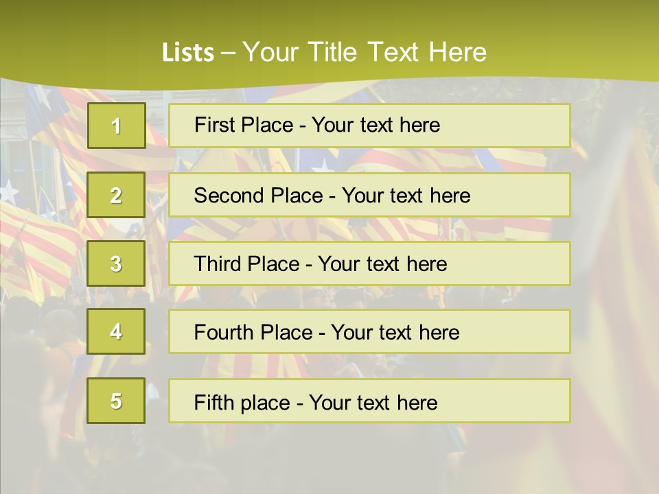 Independentist City Estelada PowerPoint Template
