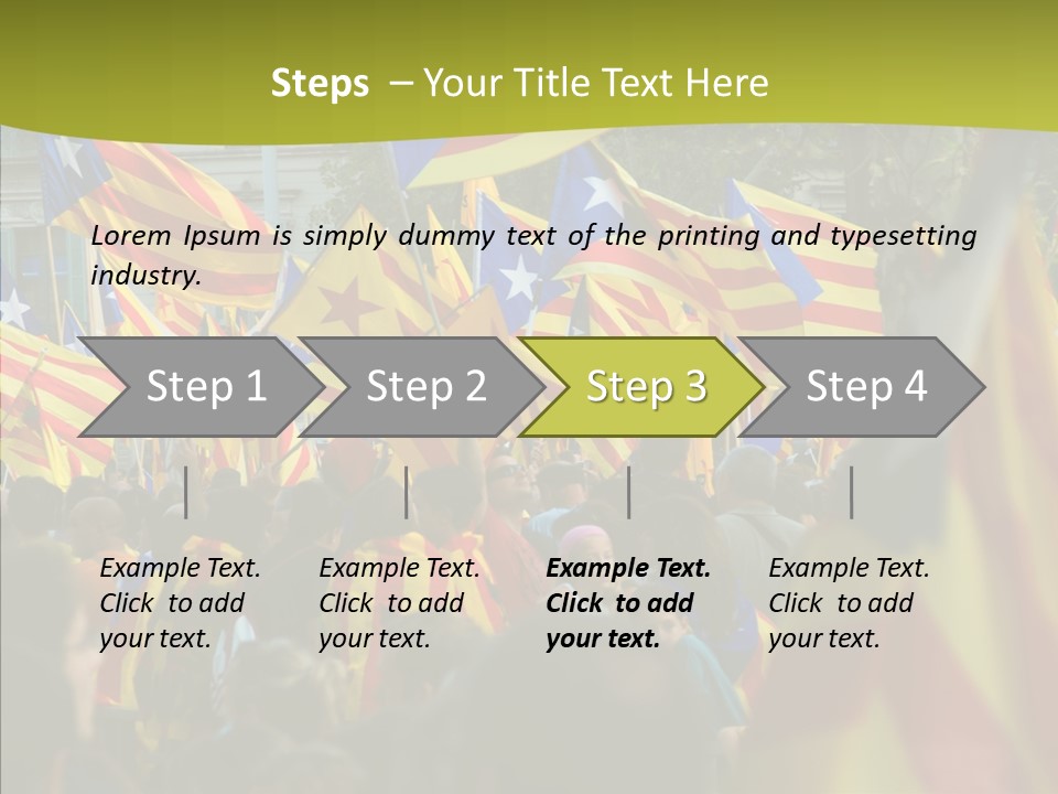 Independentist City Estelada PowerPoint Template