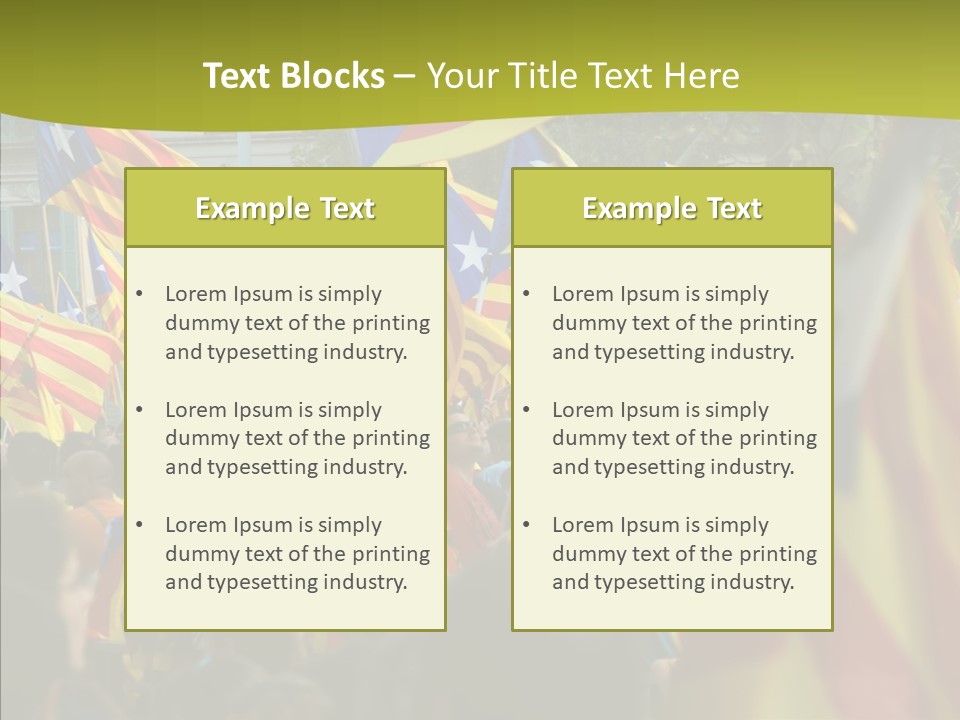 Independentist City Estelada PowerPoint Template