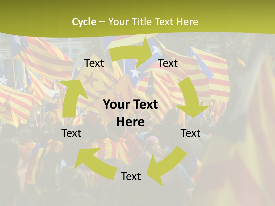 Independentist City Estelada PowerPoint Template