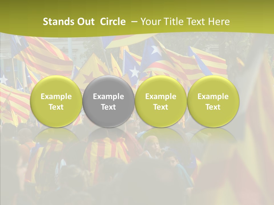 Independentist City Estelada PowerPoint Template