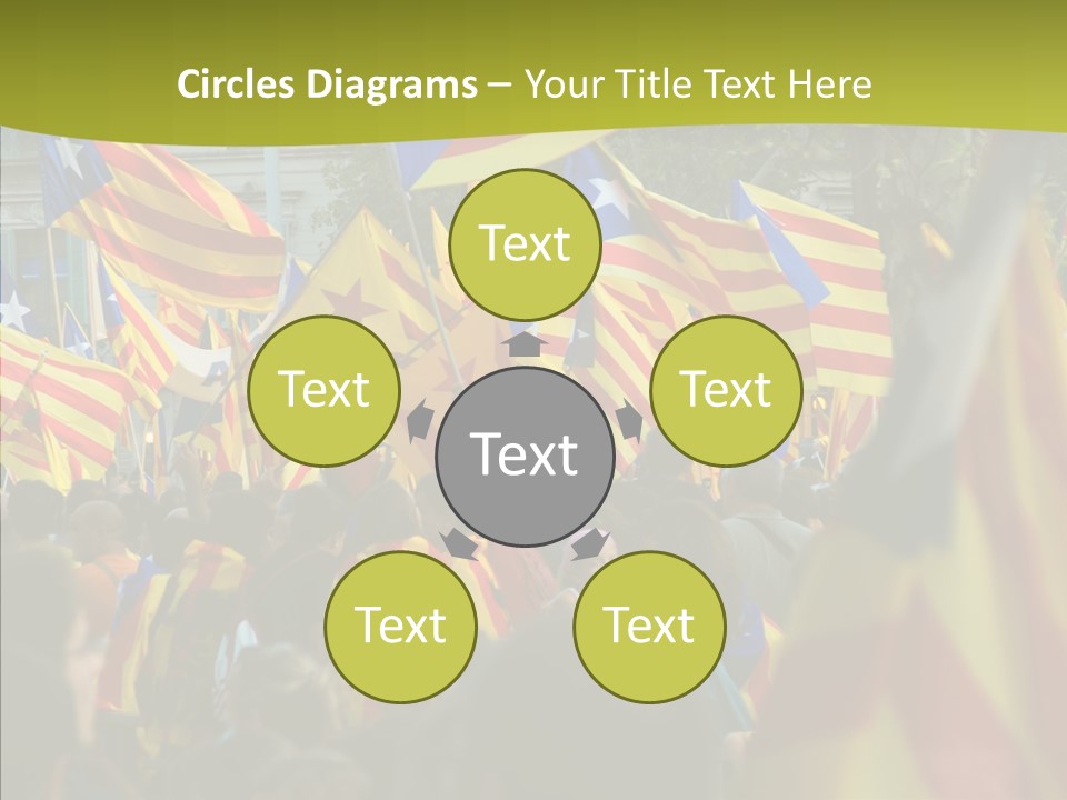 Independentist City Estelada PowerPoint Template