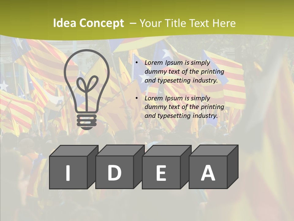 Independentist City Estelada PowerPoint Template