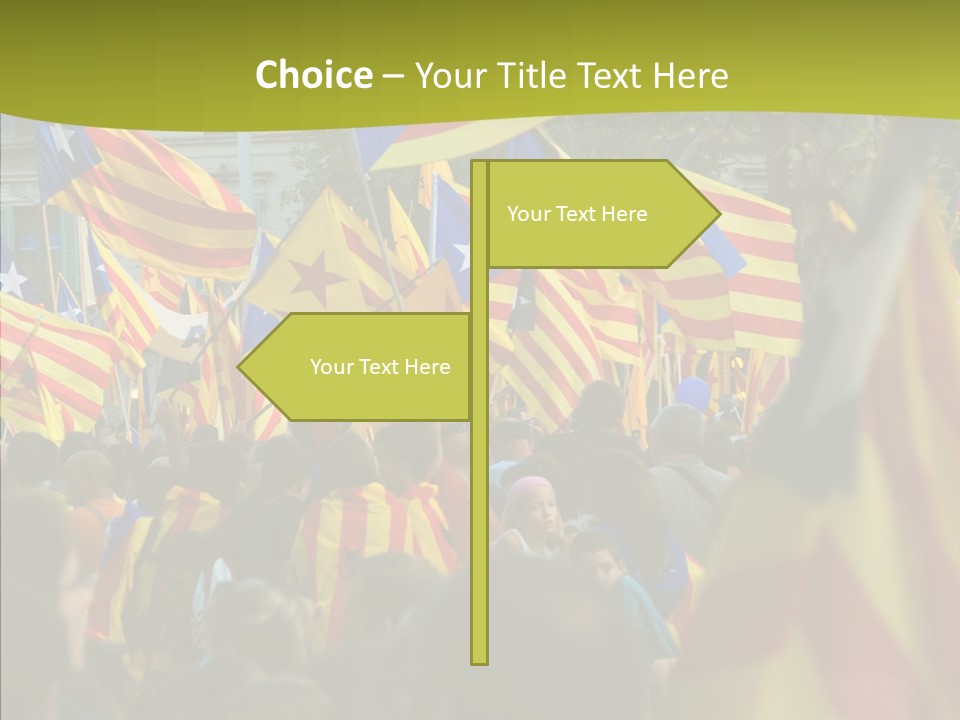 Independentist City Estelada PowerPoint Template