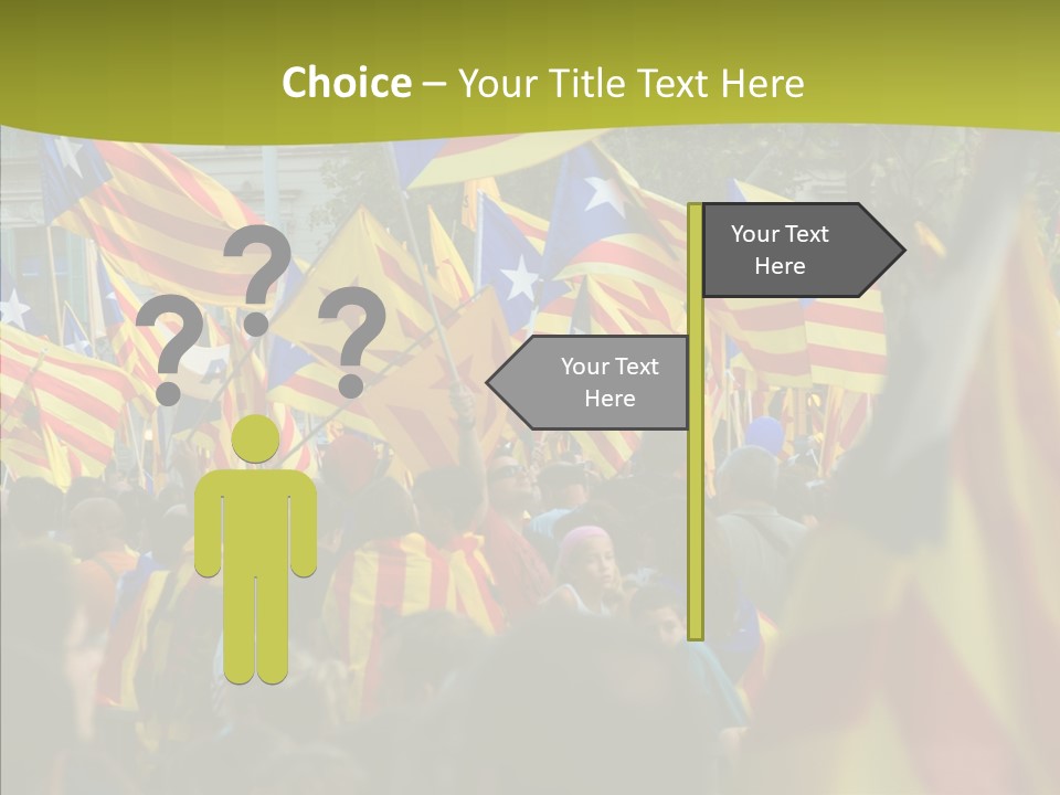 Independentist City Estelada PowerPoint Template